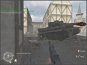 Now you will have to locate the second tank - The Crossing Point - Crossing the Rhine - Call of Duty 2 - Game Guide and Walkthrough