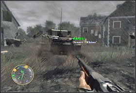 In the beginning of second mission you must act quickly - Chapter II: The Island - Game Guide - Call of Duty 3 Game Guide