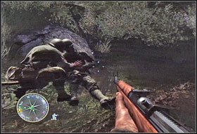 Now you need to go through a few tens of metres (#1) - Chapter VIII: The Forest - Game Guide - Call of Duty 3 Game Guide