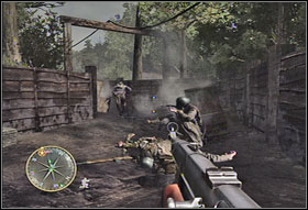 Once youll reach the first post (#1), dont start with putting the explosion package - Chapter IX: Laison River - Game Guide - Call of Duty 3 Game Guide