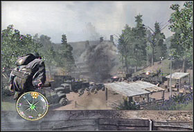 After the explosion, you will be able to move on - Chapter IX: Laison River - Game Guide - Call of Duty 3 Game Guide