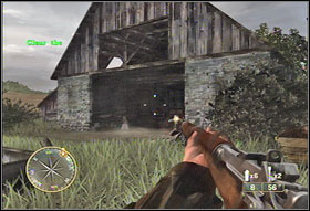 Again, return to the car (#1) and drive following the direction on the map and the commands of the pilot - Chapter XI: Hostage - Game Guide - Call of Duty 3 Game Guide