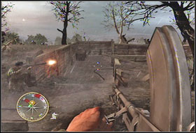 You will reach a post perfect for use a sniper rifle - Chapter XIII: The Mace - Game Guide - Call of Duty 3 Game Guide