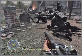 Use it to kill the enemies on the other side of the wall (#1) - Chapter XIV: Closing the Gap - Game Guide - Call of Duty 3 Game Guide