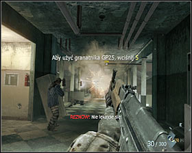 After the explosion press SPACE to jump over the rail situated here #1 - Vorkuta - p. 2 - Walkthrough - Call of Duty: Black Ops Game Guide & Walkthrough