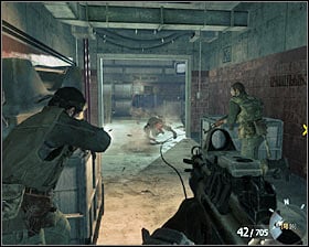 Here run straight ahead all the time, then go downstairs to a lower level #1 - Executive Order - p. 2 - Walkthrough - Call of Duty: Black Ops Game Guide & Walkthrough