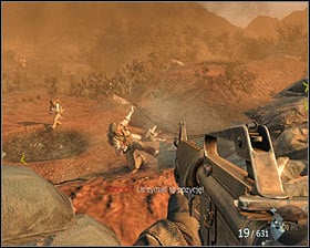 Pay attention to a numerous group of enemies running from the left #1 - S.O.G. - p. 1 - Walkthrough - Call of Duty: Black Ops Game Guide & Walkthrough