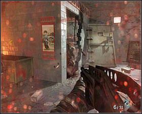 After securing the area go downstairs and go around the flames #1 - The Defector - p. 1 - Walkthrough - Call of Duty: Black Ops Game Guide & Walkthrough