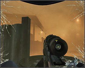 Before you go outside, make sure you have eliminated a sniper hiding on a higher floor of the building on the right #1 - Rebirth - p. 2 - Walkthrough - Call of Duty: Black Ops Game Guide & Walkthrough