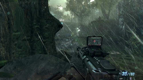 Make a 180-degree turn and youll notice two trees growing close to one another - Mission 02: CELERIUM | Missions: Walkthrough - Missions: Walkthrough - Call of Duty: Black Ops II Game Guide & Walkthrough