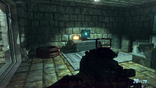 Run between the helicopter wreck on the right and the wall on the left - Mission 02: CELERIUM | Missions: Walkthrough - Missions: Walkthrough - Call of Duty: Black Ops II Game Guide & Walkthrough