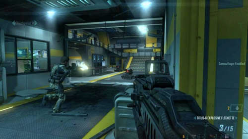 Keep going in the main corridor until there is an explosion - Mission 02: CELERIUM | Missions: Walkthrough - Missions: Walkthrough - Call of Duty: Black Ops II Game Guide & Walkthrough