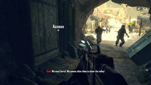 Right before you use the exit you will notice a wooden door on the left - Mission 03: OLD WOUNDS | Missions: Walkthrough - Missions: Walkthrough - Call of Duty: Black Ops II Game Guide & Walkthrough