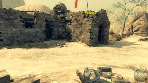 Go further, straight to the south (look at the compass) till your way gets blocked by a wall - Mission 03: OLD WOUNDS | Missions: Walkthrough - Missions: Walkthrough - Call of Duty: Black Ops II Game Guide & Walkthrough