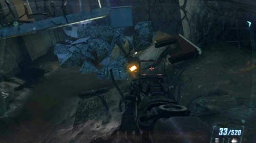 Run behind Harper, some rubble should collapse in front of you - Mission 05: FALLEN ANGEL | Missions: Walkthrough - Missions: Walkthrough - Call of Duty: Black Ops II Game Guide & Walkthrough