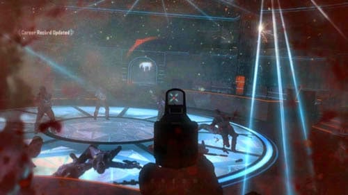 There are four spectacular slowmos waiting here for you, during which you will have to kill enemy mercenaries - Mission 06: KARMA | Missions: Walkthrough - Missions: Walkthrough - Call of Duty: Black Ops II Game Guide & Walkthrough