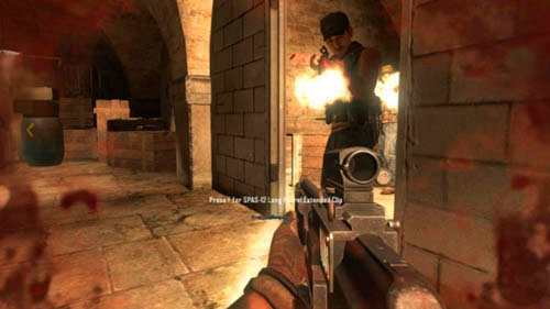 Apart from the door, through which you got in here, there are two more room exits - on the left and right - Mission 04: TIME AND FATE | Missions: Challenges - Missions: Challenges - Call of Duty: Black Ops II Game Guide & Walkthrough