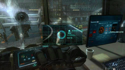 As soon as you enter the small watchtower, scan DeFalco, who is talking to the guard by the helicopter (this will speed up collecting the data) and then locate Menendez (picture above) - he will again be coming out from the right - Mission 05: FALLEN ANGEL | Missions: Challenges - Missions: Challenges - Call of Duty: Black Ops II Game Guide & Walkthrough