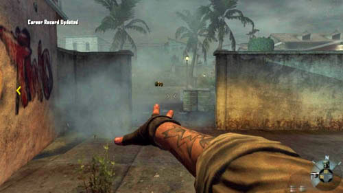 The second chance, less certain, will be when you arrive at the gate in the wall that is surrounding the park-yard in front of the church on the left (just to the left there is the entrance to the house with the second intel) - Mission 07: SUFFER WITH ME | Missions: Challenges - Missions: Challenges - Call of Duty: Black Ops II Game Guide & Walkthrough