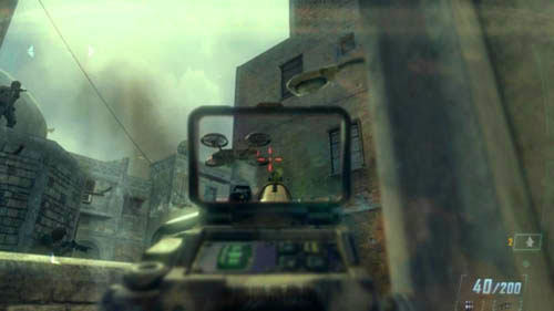 The second opportunity will be just after youve seen a plane crash and run into the door to the left of its cockpit - Mission 08: ACHILLES VEIL | Missions: Challenges - Missions: Challenges - Call of Duty: Black Ops II Game Guide & Walkthrough