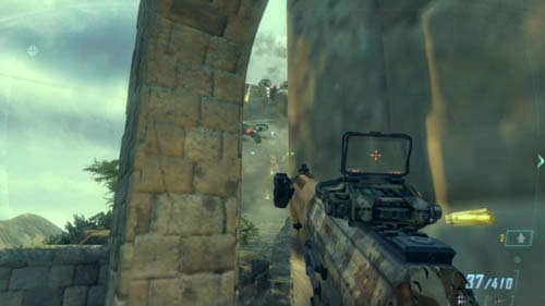 The majority of them will be by the building next to the bridge (first picture above), some will also be at the gate to the citadel (second picture above) - Mission 08: ACHILLES VEIL | Missions: Challenges - Missions: Challenges - Call of Duty: Black Ops II Game Guide & Walkthrough