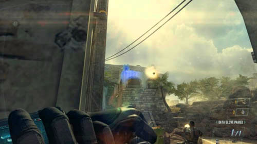 When you get to the end of the street and you have a large building in front of you (picture above), make sure to use quad-drones to kill the enemies on the roof and on the balcony - Mission 08: ACHILLES VEIL | Missions: Challenges - Missions: Challenges - Call of Duty: Black Ops II Game Guide & Walkthrough