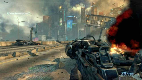 If managed to mark them and fired only when the drones were far away from you (which guarantees that youll hit), the challenge will be passed - Mission 10: CORDIS DIE | Missions: Challenges - Missions: Challenges - Call of Duty: Black Ops II Game Guide & Walkthrough