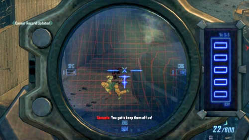 It is worth adding that on Recruit level, the allied agents downstairs can be so efficient that they will eliminate your enemies before you manage to score 10 headshots (on the other hand, on Veteran difficulty level it will be quite the opposite) - Mission 10: CORDIS DIE | Missions: Challenges - Missions: Challenges - Call of Duty: Black Ops II Game Guide & Walkthrough