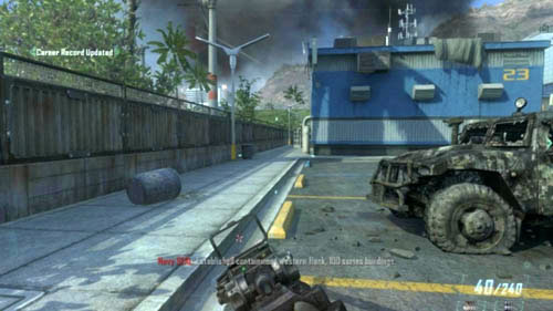 If you notice a familiar red on the screen caused by injuries, immediately start the mission all over again - Mission 11: JUDGMENT DAY | Missions: Challenges - Missions: Challenges - Call of Duty: Black Ops II Game Guide & Walkthrough