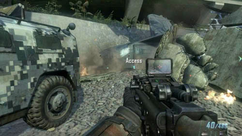 Locate the building number 26 (first picture above) (watch out for the minigun in the window on the right) and clear it of the opponents - Mission 11: JUDGMENT DAY | Missions: Challenges - Missions: Challenges - Call of Duty: Black Ops II Game Guide & Walkthrough