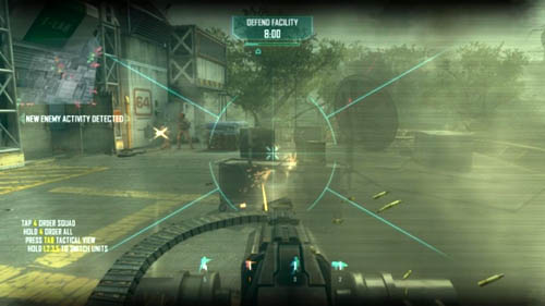 The task of the turret in (7) is to shoot the opponents who will appear in (11) and (12) (first picture above) - Strike Force 03: FOB SPECTRE | Strike Force: Walkthrough - Strike Force: Walkthrough - Call of Duty: Black Ops II Game Guide & Walkthrough