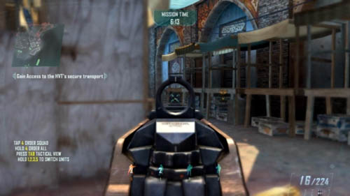 Get ready to quickly eliminate two soldiers - the first is hiding in (3), behind the stall (first picture above) - Strike Force 04: DISPATCH | Strike Force: Walkthrough - Strike Force: Walkthrough - Call of Duty: Black Ops II Game Guide & Walkthrough