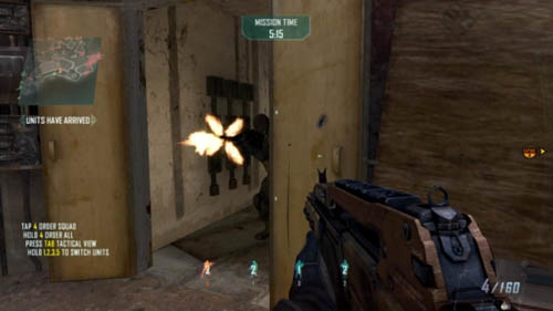 From this moment you need to be careful all the time, because a soldier might come running here out of the main street - Strike Force 04: DISPATCH | Strike Force: Walkthrough - Strike Force: Walkthrough - Call of Duty: Black Ops II Game Guide & Walkthrough