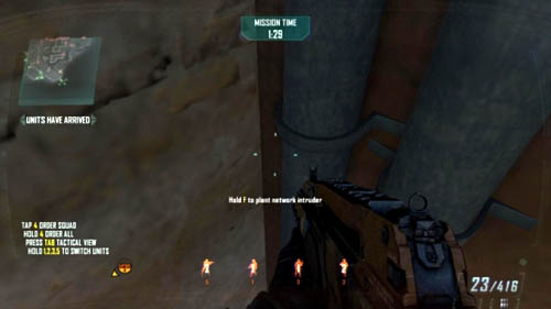 After youve disposed of the two turrets, your task is to place the hacking module - Strike Force 04: DISPATCH | Strike Force: Walkthrough - Strike Force: Walkthrough - Call of Duty: Black Ops II Game Guide & Walkthrough