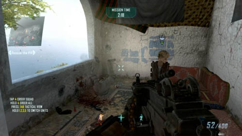 There might be two opponents in the apartment (7), one can shoot at the entrance, through which you got here - Strike Force 05: SECOND CHANCE | Strike Force: Walkthrough - Strike Force: Walkthrough - Call of Duty: Black Ops II Game Guide & Walkthrough