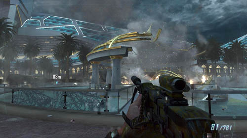 At the end of the mission when you, chasing DeFalco, go outside and get closer to your target for not less than 100 meters (picture above), it will mean taking another decision - you can catch up with DeFalco and kill him, which means saving Karma, or let him get away with her - Mission 06 - KARMA | Decisions, consequences, endings - Decisions, consequences, endings - Call of Duty: Black Ops II Game Guide & Walkthrough