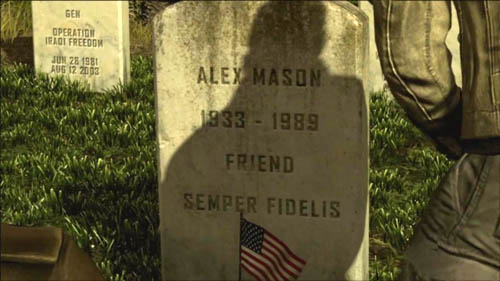 David goes with Woods to the cemetery to visit his fathers grave - Endings - Menendez dead | Decisions, consequences, endings - Decisions, consequences, endings - Call of Duty: Black Ops II Game Guide & Walkthrough