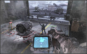 There will be no surprise inside, head upstairs where your man objective is #1 - Act I - Cliffhanger - Campaign - Call of Duty: Modern Warfare 2 Game Guide