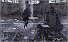 Your target, a hole in the floor, is at the end of the dressing room - Act II - The Gulag - Campaign - Call of Duty: Modern Warfare 2 Game Guide