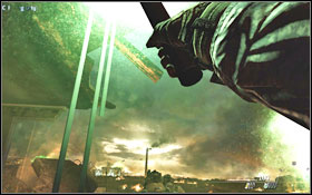 Go up the stairs with sergeant Foley #1 and once on the top, quickly fire a flare (left mouse button) #2 to signalise that the White House has been recaptured - Act III - Whiskey Hotel - Campaign - Call of Duty: Modern Warfare 2 Game Guide