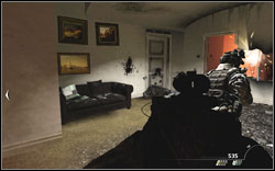 After going out of the oval room, the laptop is a little further, on the couch by the wall on the left - Intel Location - Act III - Intel location - Call of Duty: Modern Warfare 2 Game Guide