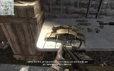When you get rid of all enemies pick up claymore mines from the table and put them in two places - near the staircase and at the end of the corridor on left side - Server Crash - SpecOps missions - Call of Duty: Modern Warfare 3 - Game Guide and Walkthrough