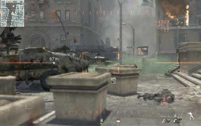 When you get to the square use your grenade launcher (press 2) to destroy armor vehicle in front of you - Flood the Market - SpecOps missions - Call of Duty: Modern Warfare 3 - Game Guide and Walkthrough