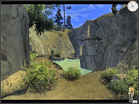 Once you've reached a small waterfall, head on to several small ledges - Chapter I: Level 1 Walkthrough - Chapter I - Call of Juarez - Game Guide and Walkthrough