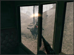 When you leave that town once and for all, you task will be to enter the stagecoach and continue shooting [T - Chapter III - Walkthrough - Call of Juarez: Bound in Blood - Game Guide and Walkthrough