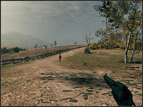 Further way will take you uphill - follow you brother 'till you get to the dead body of the farmer - Chapter II - Walkthrough - part 1 - Call of Juarez: Bound in Blood - Game Guide and Walkthrough