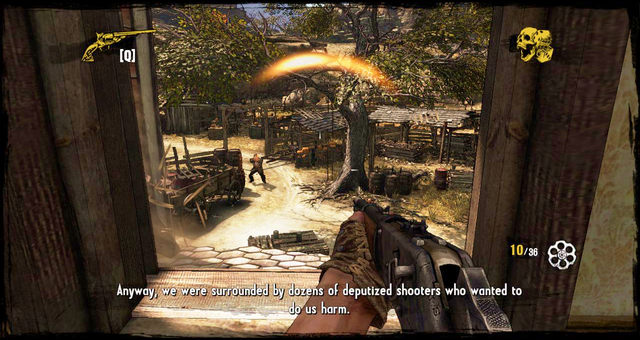 Inside, go upstairs and collect another Nugget of Truth on the way - Episode 1 - Once Upon a Time in Stinking Springs - Walkthrough - Call of Juarez: Gunslinger - Game Guide and Walkthrough