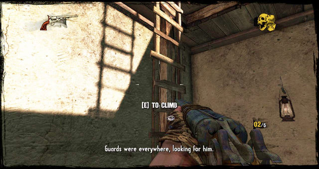 The ladder to the roof - Episode 2 - A Fistful of Hot Lead - Walkthrough - Call of Juarez: Gunslinger - Game Guide and Walkthrough