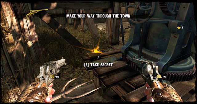Third secret next to the machinery - Episode 2 - A Fistful of Hot Lead - Walkthrough - Call of Juarez: Gunslinger - Game Guide and Walkthrough