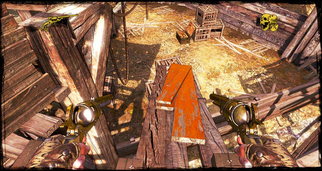 Red planks down - Episode 5 - The Magnificent One - Walkthrough - Call of Juarez: Gunslinger - Game Guide and Walkthrough